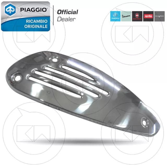 Paracalore Marmitta Cromata Originale Piaggio Vespa Gts 250 2005-2016