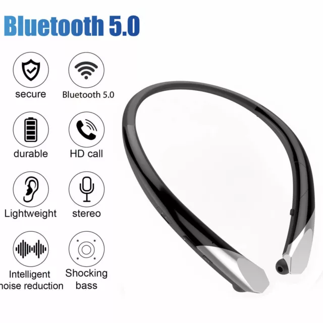 Wireless Bluetooth Sport Headset Neckband Mic Stereo Headphone Earphone Earbud