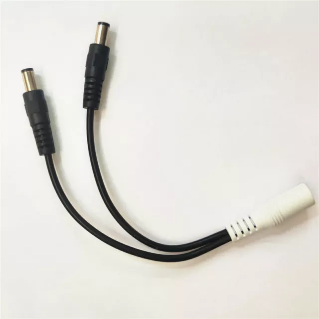 Effects Pedal Power Current Doubler Adapter Cable 2 x Male + 1 x Female 2.1mm