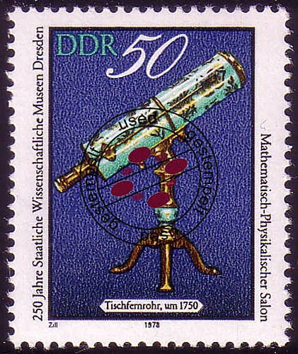 2375 Museum Dresden Teleskop 50 Pf O gestempelt