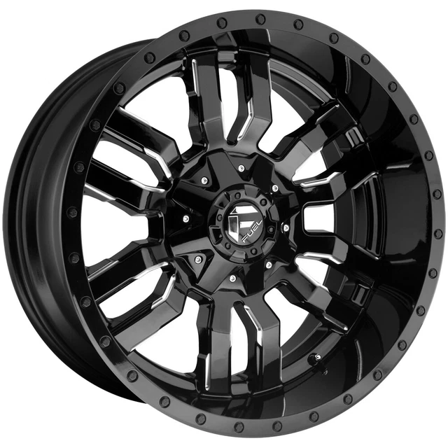Fuel D595 Sledge 18x9 5x4.5"/5x5" +1mm Black/Milled Wheel Rim 18" Inch