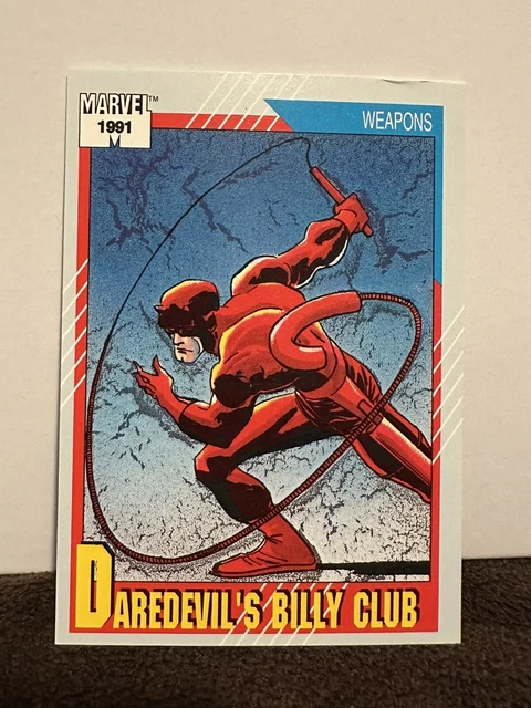 1991 Marvel Comics Impel Trading Card #129 Daredevil's Billy Club.