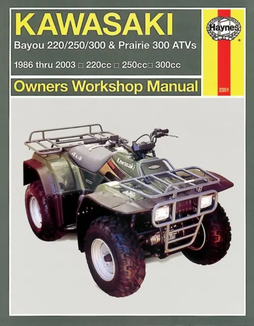 Manual Haynes for 1992 Kawasaki KLF 300 B5 Bayou