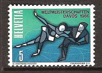 Switzerland # 470 Mnh World Figure Skating Championship