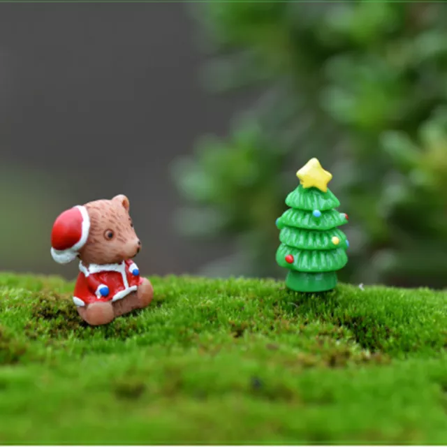 5 Christmas Figurines Xmas Squirrel Garden Decor Miniatures Micro Landscape-b`#