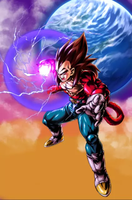 Dragon Ball GT Poster Goku SSJ4 with Earth Background 12in x18in Free  Shipping