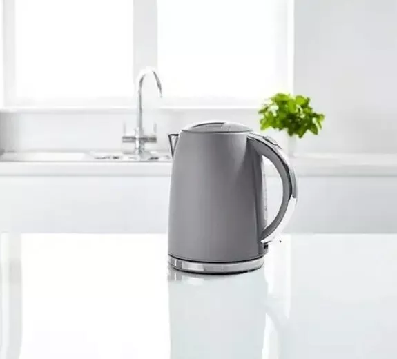 1.7L Electric Grey Kettle Jug Fast Water Boiler 3000w 360 Rotation Tea Coffee UK