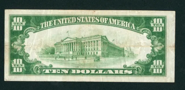 $10 1934 LGS LIME ((LIGHT GREEN SEAL)) Federal Reserve Note ** DAILY CURRENCY 3