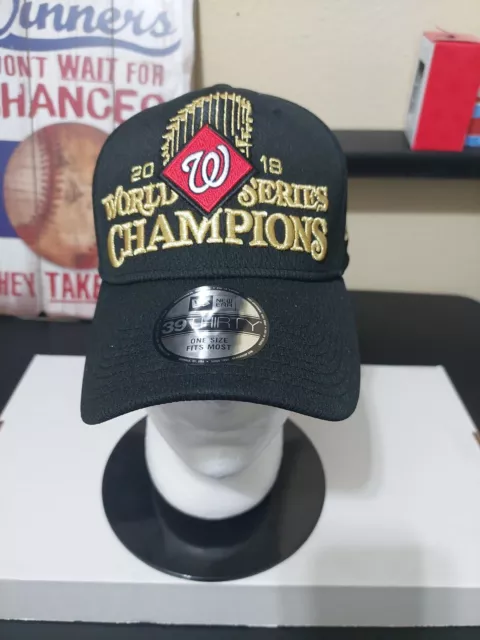 Washington Nationals New Era 39thirty 2019 World Series Champs Black Hat Cap New