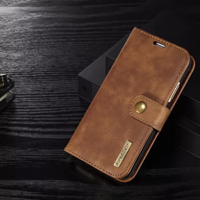 Genuine Leather Wallet Card Holder Flip Stand Case for iPhone XS XR & iPhone X