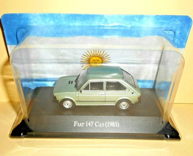 Modélino Auto Statique Fiat 147 CL5 1983 Argenté échelle 1/43 - Die-cast - Neuf