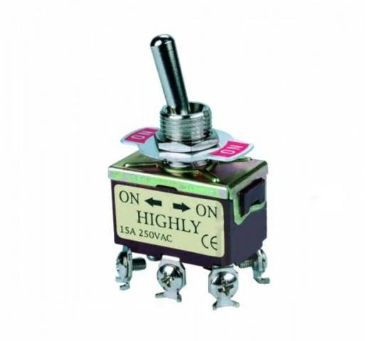 TOGGLE SWITCH ON-OFF-ON 6 pins. 2pos. fixed 15A/250V SPDT HIGHLY £3.97 ...