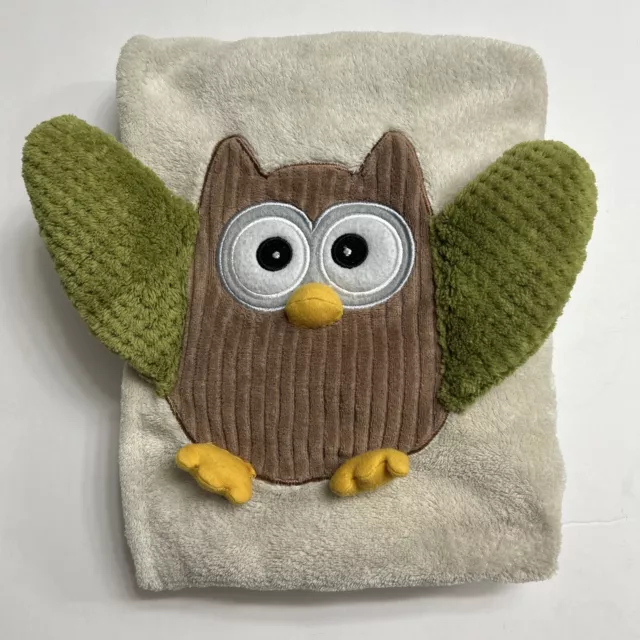 Baby Aspen My Little Night OWL Plush Velour Baby Blanket Lovey Unisex 31" x 23"