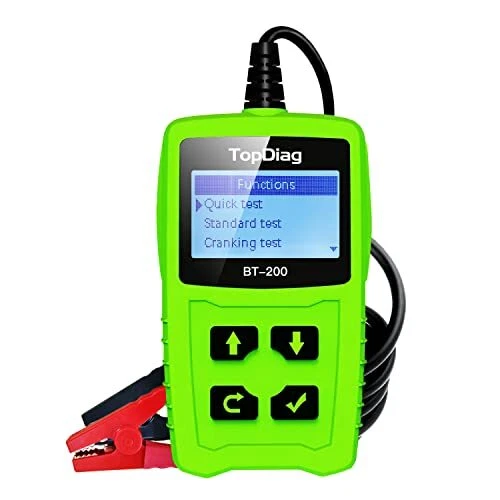 TopDiag BT200 Car Battery Tester 12V 24V Load Tester 100-2000 CCA Automotive ...