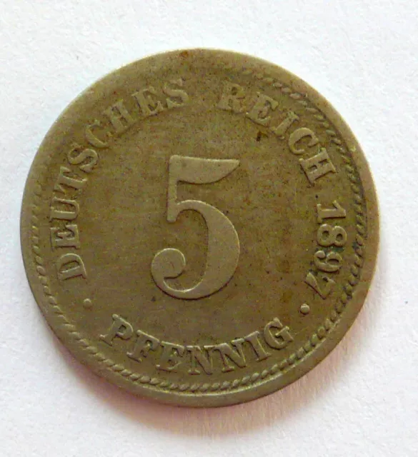 5 Pfennig 1897 (D), Deutsches Reich