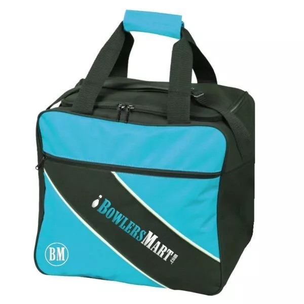 BowlersMart Essential 1 Ball Single Tote Teal Bowling Bag