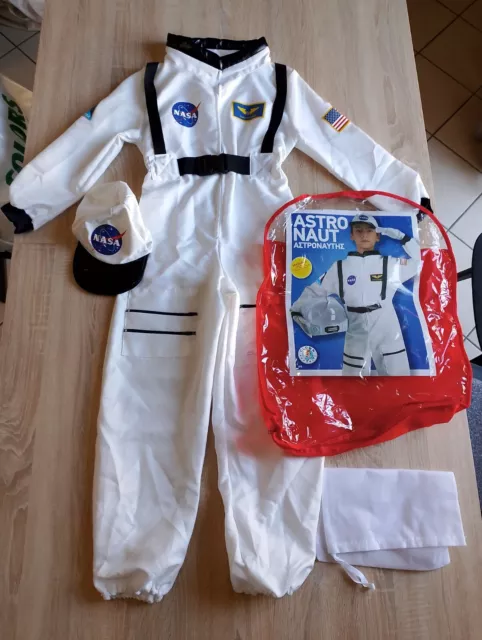 Costume Carnevale Astronauta Nasa Prestige & DELUXE USATO no Casco 9-10 Anni