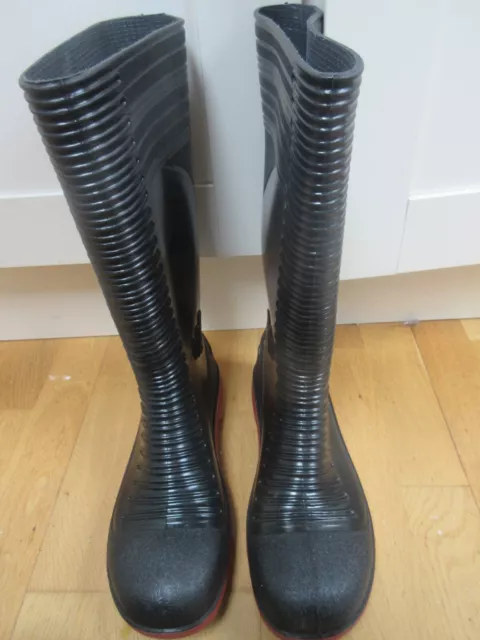 DUNLOP MENS SAFETY Wellington Boots Steel Toe Cap Size UK 9 Black ...