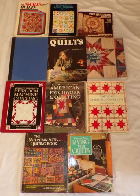 Lot 11 American Quilting Quilt Patchwork History Craft Pattern Book VTG Mountain