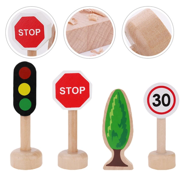 PATIKIL 2.4" Miniature Legno Scale 10 Pacco Mini Legno Casa - 6