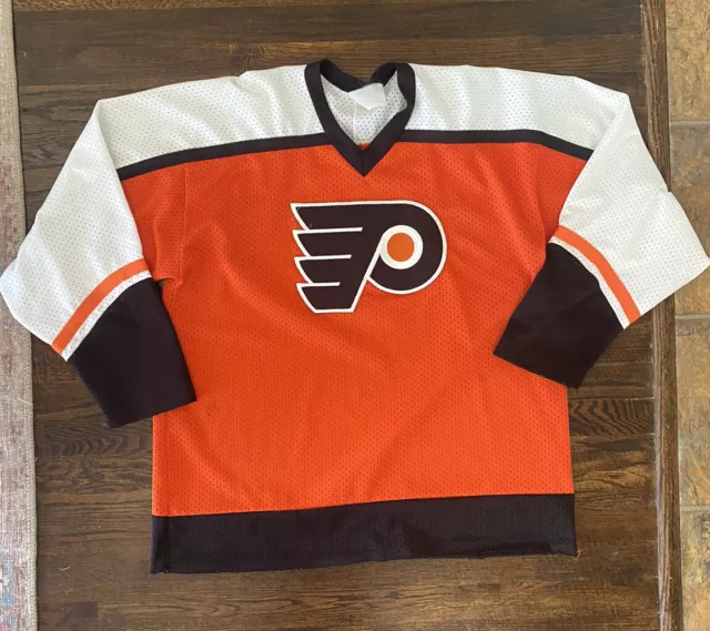 vintage Philadelphia Flyers jersey sz XL pre-owned NHL jersey 1980s orange