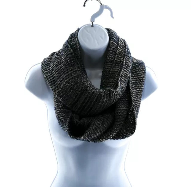 La Fiorentina Womens Blue and Brown Metallic Infinity Scarf