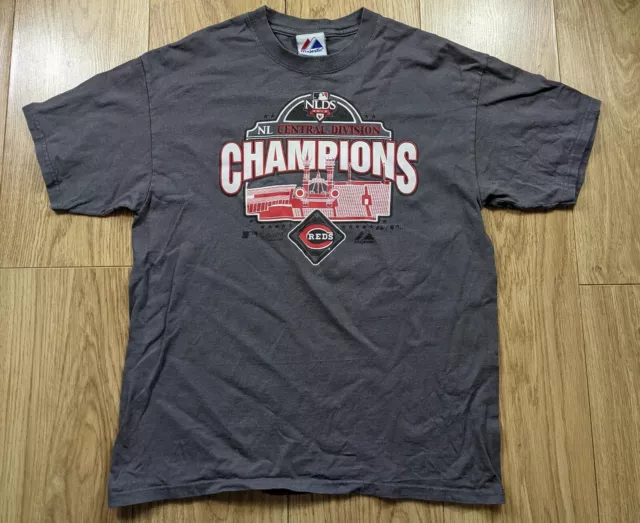 2010 Cincinnati Reds NL Central Division Champions T-shirt Majestic MLB Small