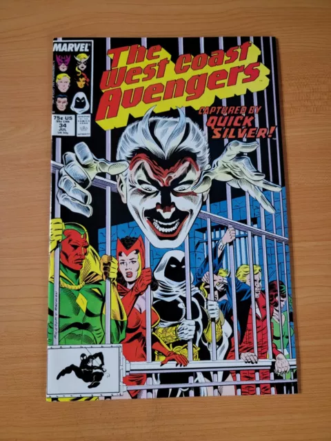 West Coast Avengers #34 Direct Market Edition ~ NEAR MINT NM ~ 1988 Marvel Comic