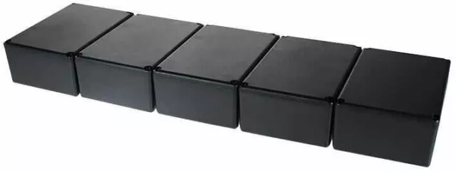 CAMDENBOSS - Cajas para Macetas ABS Negras con Tapas - 74x49x29mm (Pack de 5)