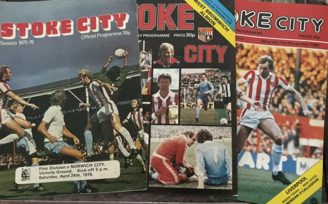 3 X Assorted Football Programmes 1975/76, 1979/80, And 1980/81.