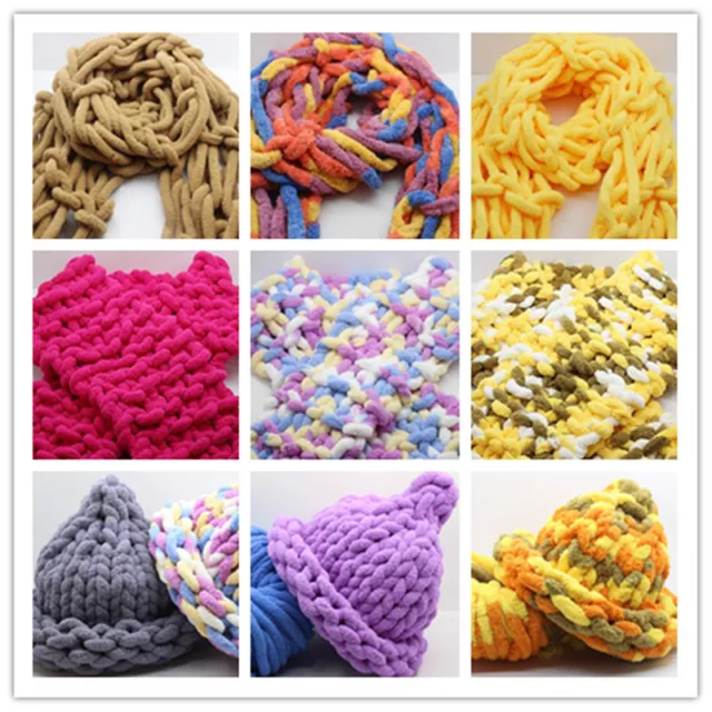 2+2 100G skeins yarn Chunky Crochet chenille Milk Soft Baby velvet Knitting Wool 3