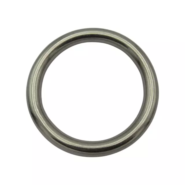 8MM x 55MM Stainless Steel Round Ring - Marine O Webbing Rigging Mooring