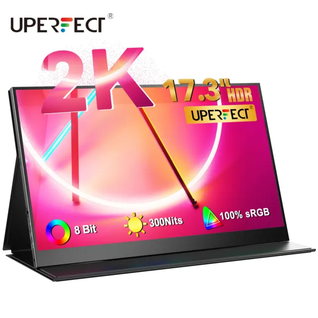 UPERFECT 17,3" Game Display Typ C Portable Computer Monitor LCD Second Screen DE