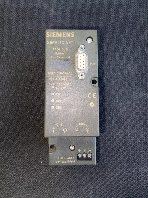 Siemens Simatic Net 6GK1 500-3AA10 Profibus Optical Bus Terminal -TESTED WORKING