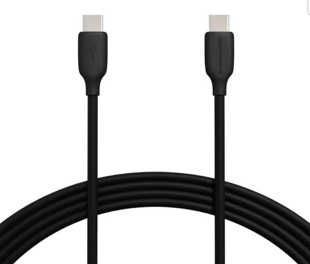 AMAZON BASICS USB C Fast Charging 60W 10 Foot Cable USB-C to USB-C. New in box!