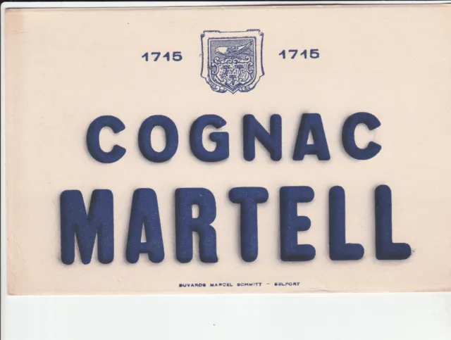E86 Ancien Buvard Cognac MARTELL 1715
