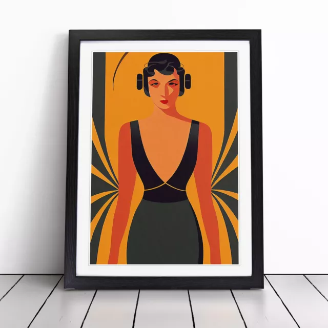 Art Deco Woman No.3 Wall Art Print Framed Canvas Picture Poster Decor