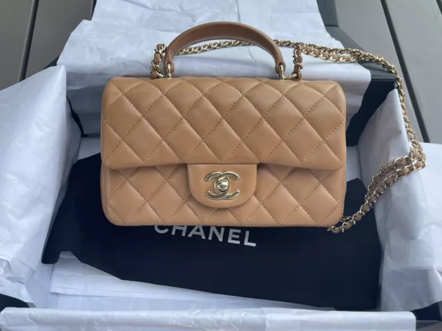 Shop CHANEL 2023 SS Mini Flap Bag with Top Handle (AS2431 B10324