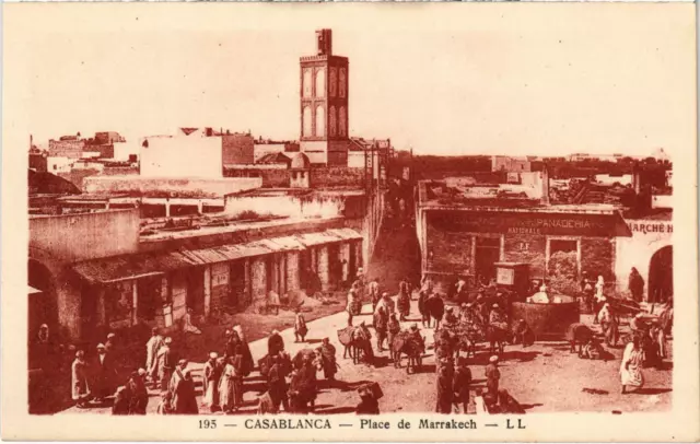 CPA AK MAROC CASABLANCA - Place de MARRAKECH (92663)