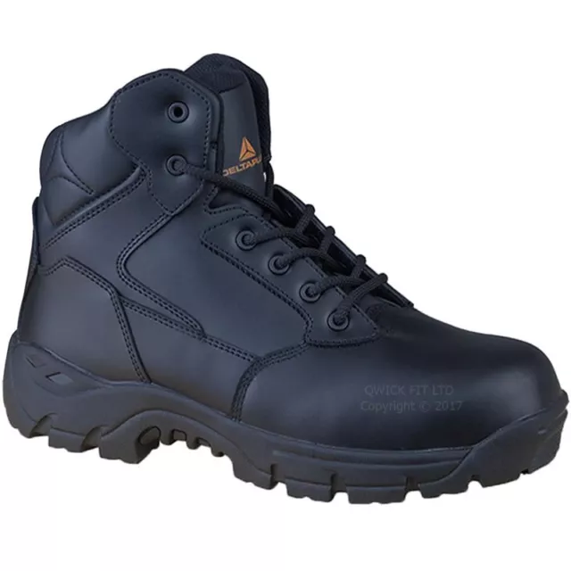 Mens Delta Plus S3 Waterproof Combat Military Boots Composite Toecap Safety Work