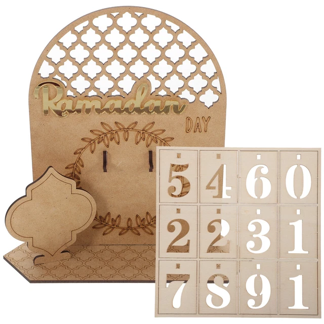 Calendario Giuramento Mubarak Decorazione Musulmana Islamica Scrivania Legno Ufficio