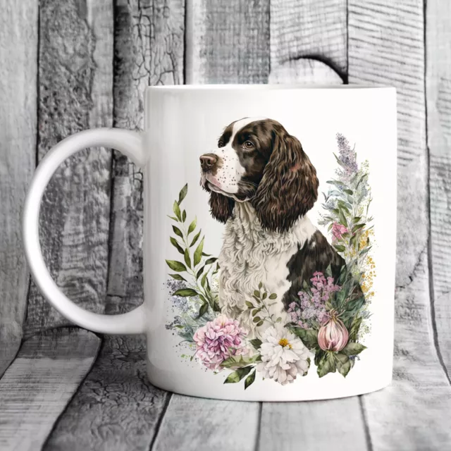Pet Dog Mug, watercolour Springer Spaniel - Ideal Gift