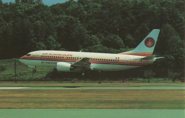 Postcard Air Guadeloupe Boeing B-737-33A F-OGRT MSN 25138/2153 Aircraft Airplane