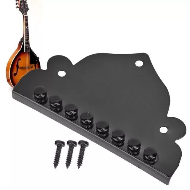 Mandolin Tailpiece Black 8-String Screws Triangular Parts Musical GFL