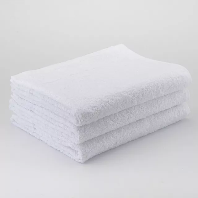 12 x White  Hairdressing Towels Gym Barber Salon Beauty Towels 50x100cm