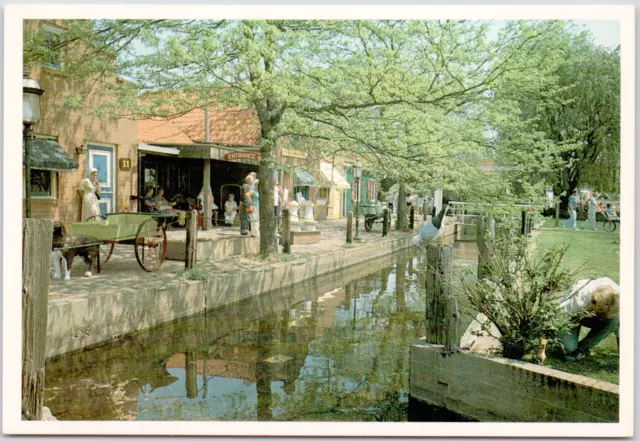 Holland Michigan Dutch Village Canals Architecture Traditional Vintage Postcard