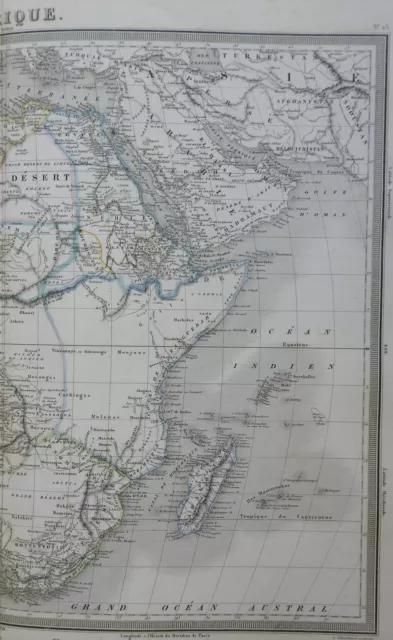 Africa Continent Guinea Congo Egypt Nubia c.1850 Tardieu fine large engraved map 3