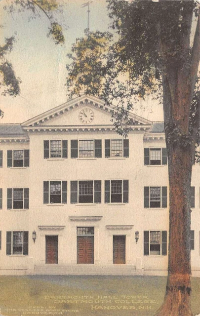 Hanover New Hampshire Dartmouth Hall, Tower Vintage Postcard TT1466