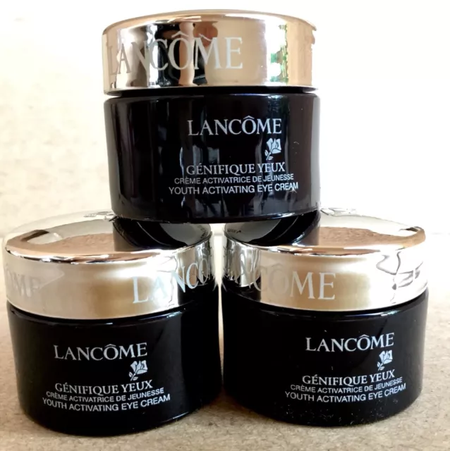 3X LANCOME Genifique Yeux Youth Activating Eye Cream total 0.6 oz / 18ml