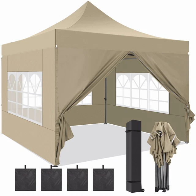 Pavillon 3x3m Pop Up Faltpavillon Wasserdicht & UV Gartenzelt Partyzelt Festzelt